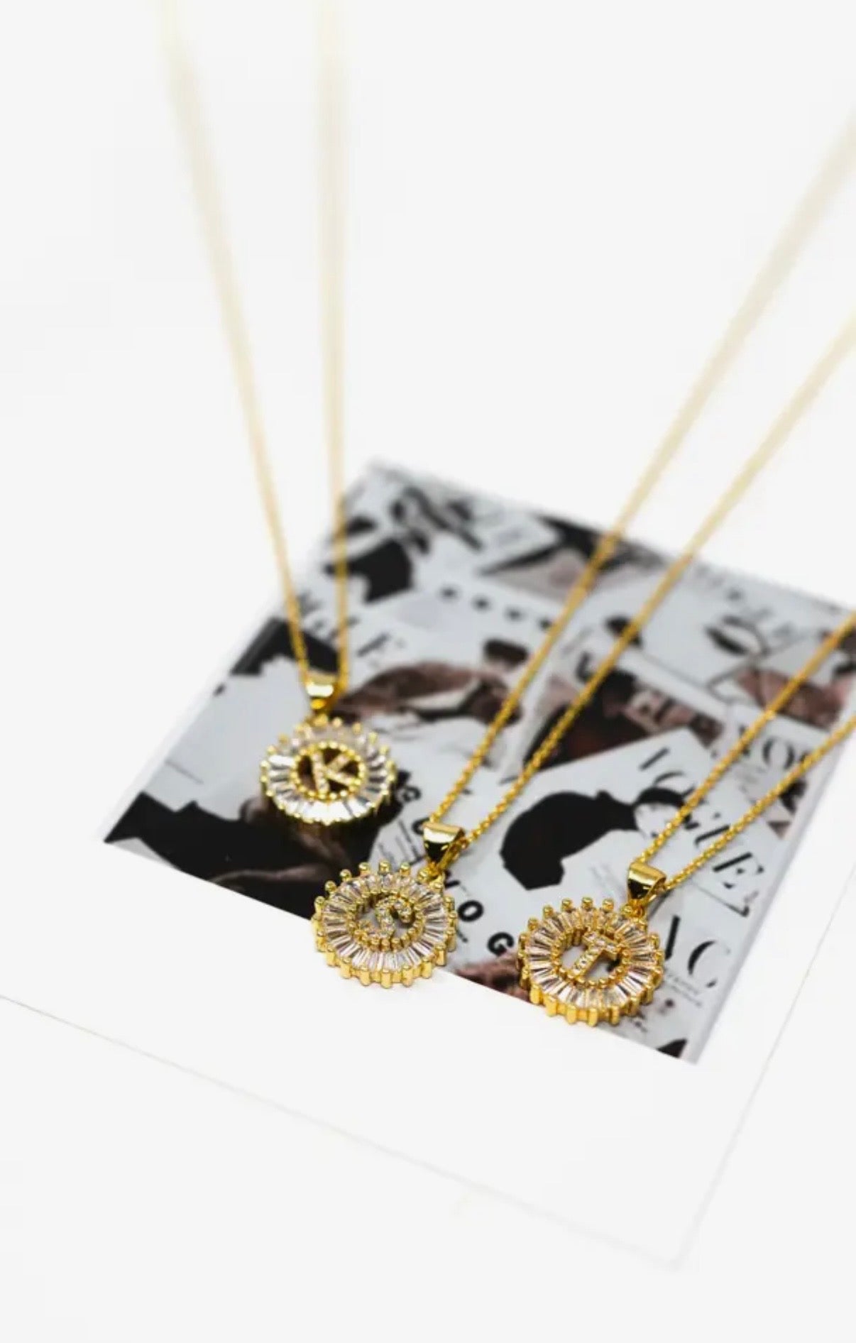 Luxe Initial Halo Necklace